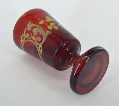 Skleněná rubínová číše - Biedermeier - Image 3