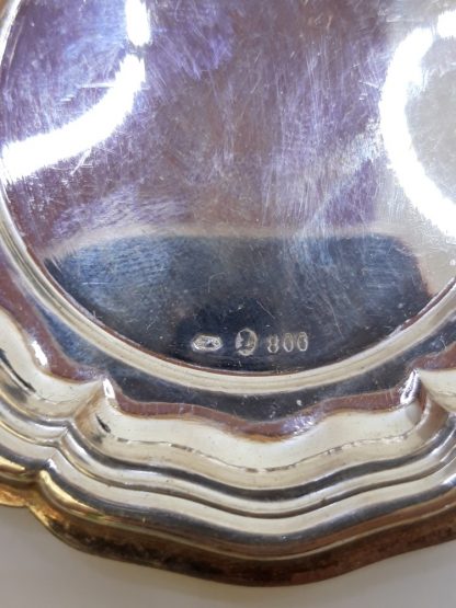12 malých starožitných talířků ze stříbra, Ag 195g - Image 3
