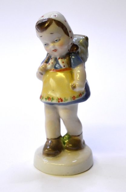 Stará porcelánová soška - Děvče s nůší - DUX