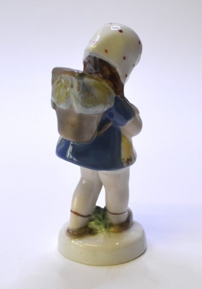 Stará porcelánová soška - Děvče s nůší - DUX - Image 2