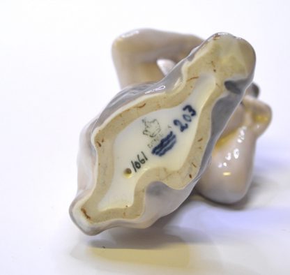 Stará porcelánová soška brečícího satyra, Dánsko, Kadaň - Image 3