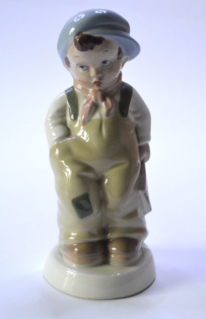 Stará porcelánová soška - chlapec s knihou - DUX