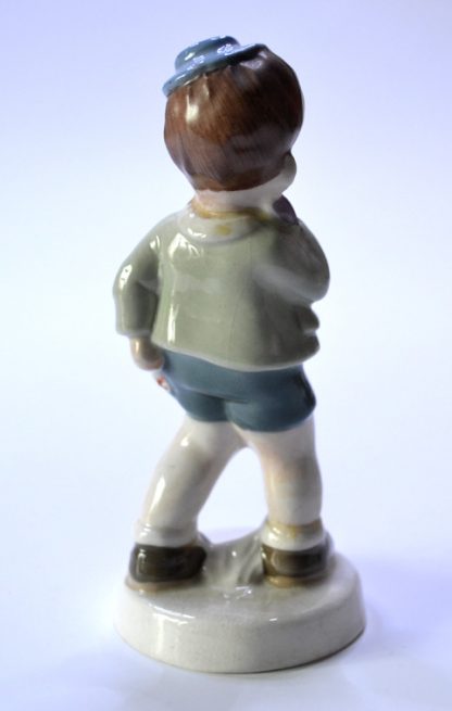Stará porcelánová soška - chlapec s kytkou - DUX (lepeno) - Image 2