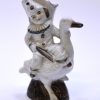 Stará porcelánová vázička / motiv: malý harlekýn na huse