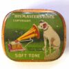 Plechová krabička od jehel do gramofonu - HIS MASTER´S VOICE (s původním obsahem)