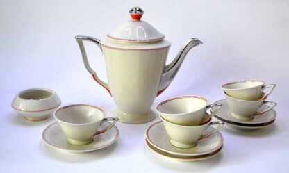 Art deco - mocca servis, zn. Dolní Chodov - Savonar