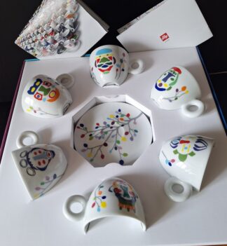 Sada šesti hrnečků s podšálkem - Art Colection Itálie - Původní krabice