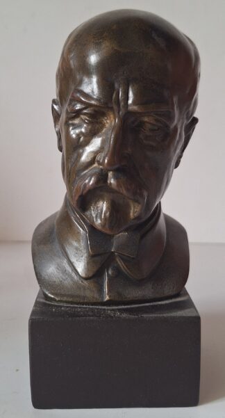 Busta bronz - Tomáš Garrigue Masaryk - Autor Pavol Ján - (14x9x9 bez podstavce)