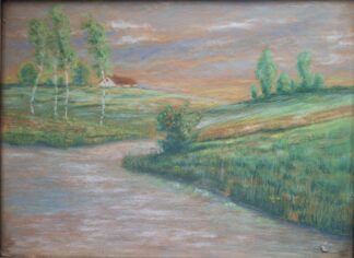 Krajina - Kunštátské lesy (na rámu) (46x37cm)