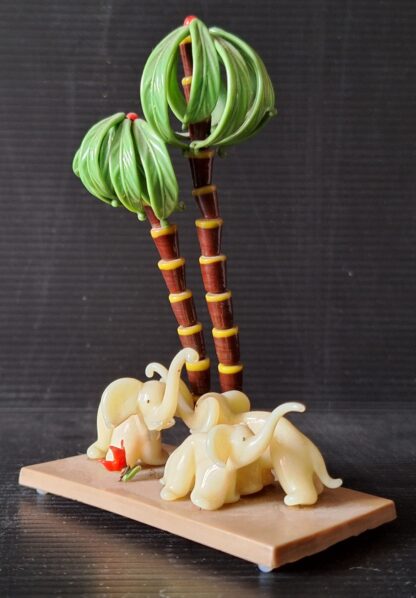 Skleněné figurky - Sloni a palmy - Brychta Jaroslav - Image 4