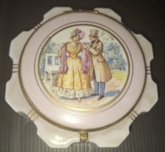 Dóza malovaná porcelánová, neznačená (Ø 12 cm)