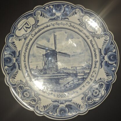 Závěsný porcelánový talíř - Nationale Nederlanden životní pojišťovna Československo 1992 (Ø 24,5 cm) - Image 4