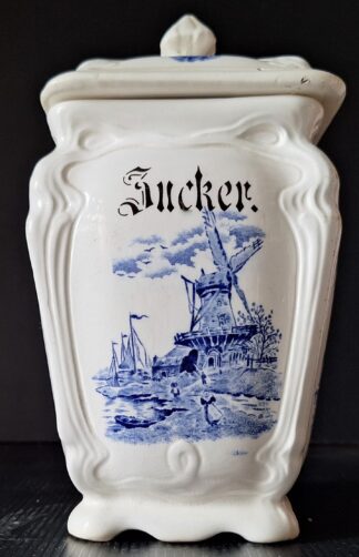 Stará chalupářská dóza velká - Sucker - (v 21 cm x š 13 cm x d 13 cm)