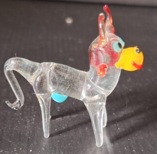 Miniaturní skleněná figurka krávy - (5x5 cm) Jaroslav Brychta?