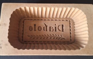 Stará dřevěná forma na máslo - Máselnice - Diabolo (21x11x5,5 cm)