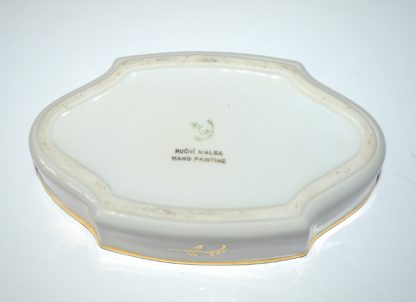 Porcelánová dóza s víkem ručně malovaná (Lesov u K.V.) - Image 4