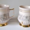 Růžový porcelán z Chodova - dva hrnky (motiv ptáčci a květiny) 2