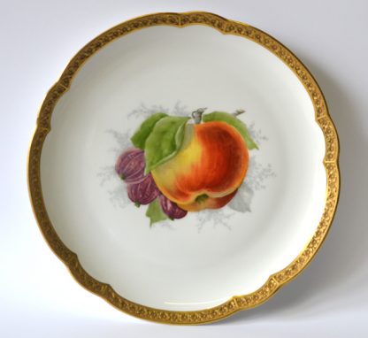 Porcelánový talíř, motiv: jablko a angrešt - zn. Rosenthal